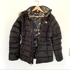 NORTH FACE 550 Black Puffer Jacket w/ Fur Hood